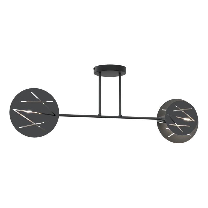 Candeeiro suspenso FRICK 2xE27/15W/230V preto