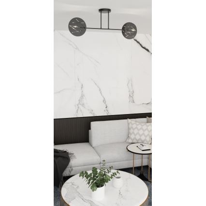 Candeeiro suspenso FRICK 2xE27/15W/230V preto
