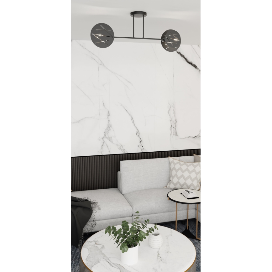 Candeeiro suspenso FRICK 2xE27/15W/230V preto