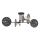 Candeeiro suspenso FRICK 4xE27/15W/230V preto