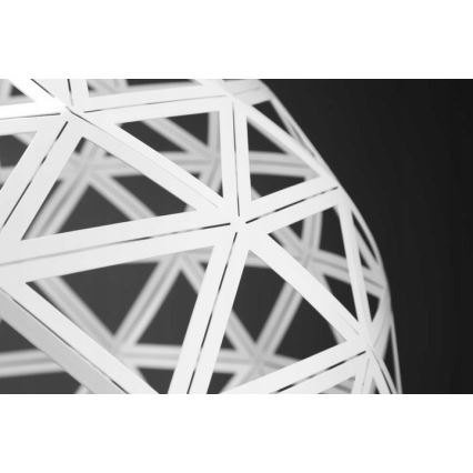 Candeeiro suspenso FROZEN 1xE27/60W/230V diâmetro 50 cm branco
