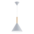 Candeeiro suspenso FUKS 1xE27/15W/230V cinzento/bege