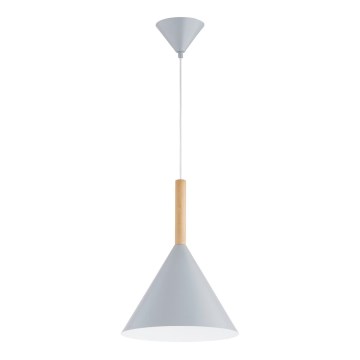 Candeeiro suspenso FUKS 1xE27/15W/230V cinzento/bege