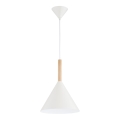 Candeeiro suspenso FUKS 1xE27/15W/230V creme/bege