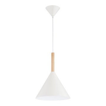 Candeeiro suspenso FUKS 1xE27/15W/230V creme/bege