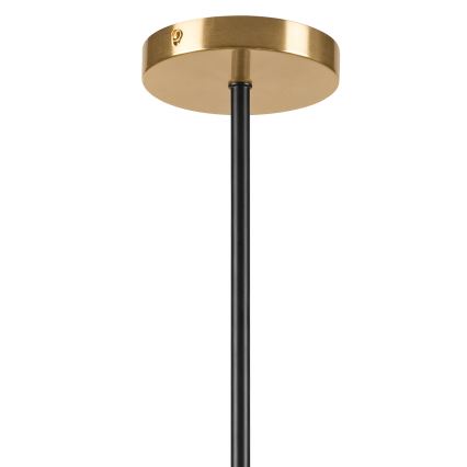 Candeeiro suspenso GEORGIA 5xG9/5W/230V dourado/fumado bege