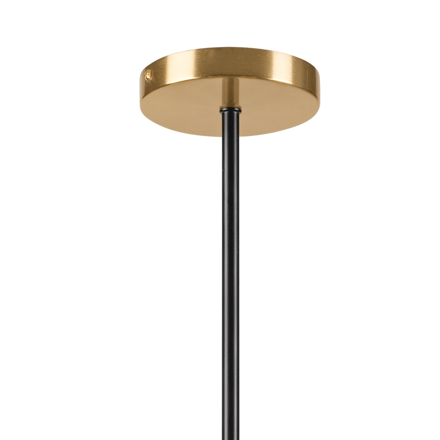 Candeeiro suspenso GEORGIA 7xE14/5W/230V dourado/fumado bege