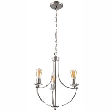 Candeeiro suspenso GINA 3xE27/60W/230V cromado mate