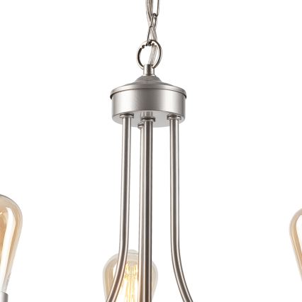 Candeeiro suspenso GINA 3xE27/60W/230V cromado mate