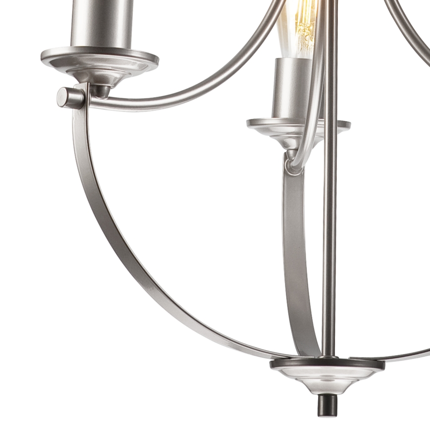 Candeeiro suspenso GINA 3xE27/60W/230V cromado mate