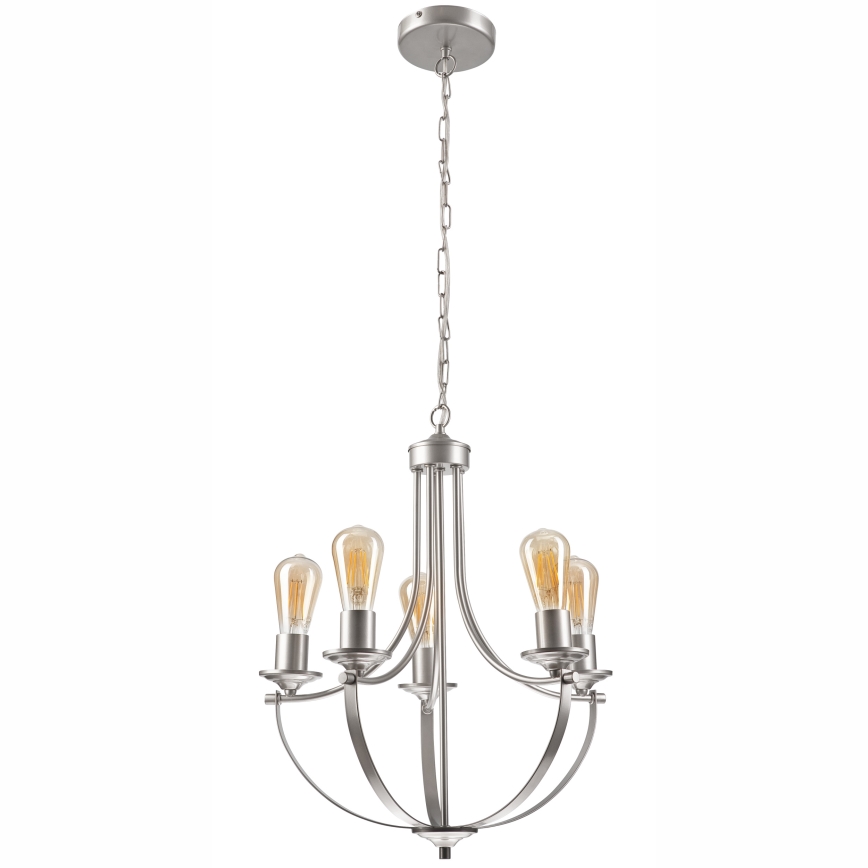 Candeeiro suspenso GINA 5xE27/60W/230V cromado mate