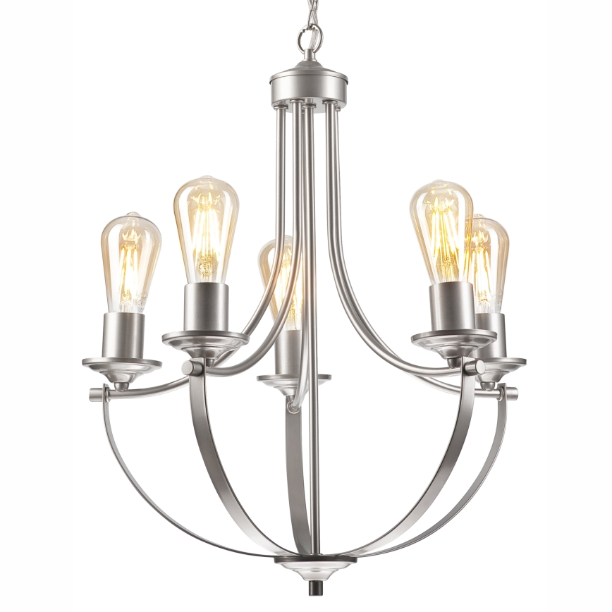 Candeeiro suspenso GINA 5xE27/60W/230V cromado mate