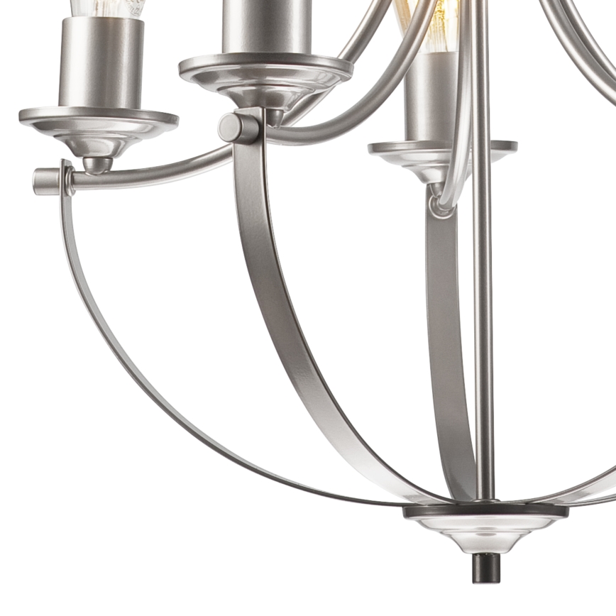Candeeiro suspenso GINA 5xE27/60W/230V cromado mate