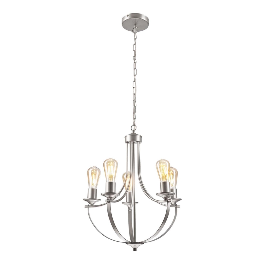 Candeeiro suspenso GINA 5xE27/60W/230V cromado mate