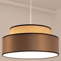 Candeeiro suspenso GRACE 1xE27/60W/230V diâmetro 40 cm bege/castanho