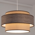 Candeeiro suspenso GRACE 1xE27/60W/230V diâmetro 40 cm bege/castanho