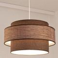 Candeeiro suspenso GRACE 1xE27/60W/230V diâmetro 40 cm castanho/bege
