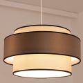Candeeiro suspenso GRACE 1xE27/60W/230V diâmetro 40 cm creme/castanho