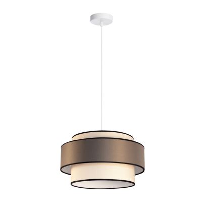 Candeeiro suspenso GRACE 1xE27/60W/230V diâmetro 40 cm creme/castanho