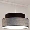 Candeeiro suspenso GRACE 1xE27/60W/230V diâmetro 40 cm preto/cinzento
