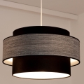 Candeeiro suspenso GRACE 1xE27/60W/230V diâmetro 40 cm preto/cinzento