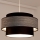 Candeeiro suspenso GRACE 1xE27/60W/230V diâmetro 40 cm preto/cinzento