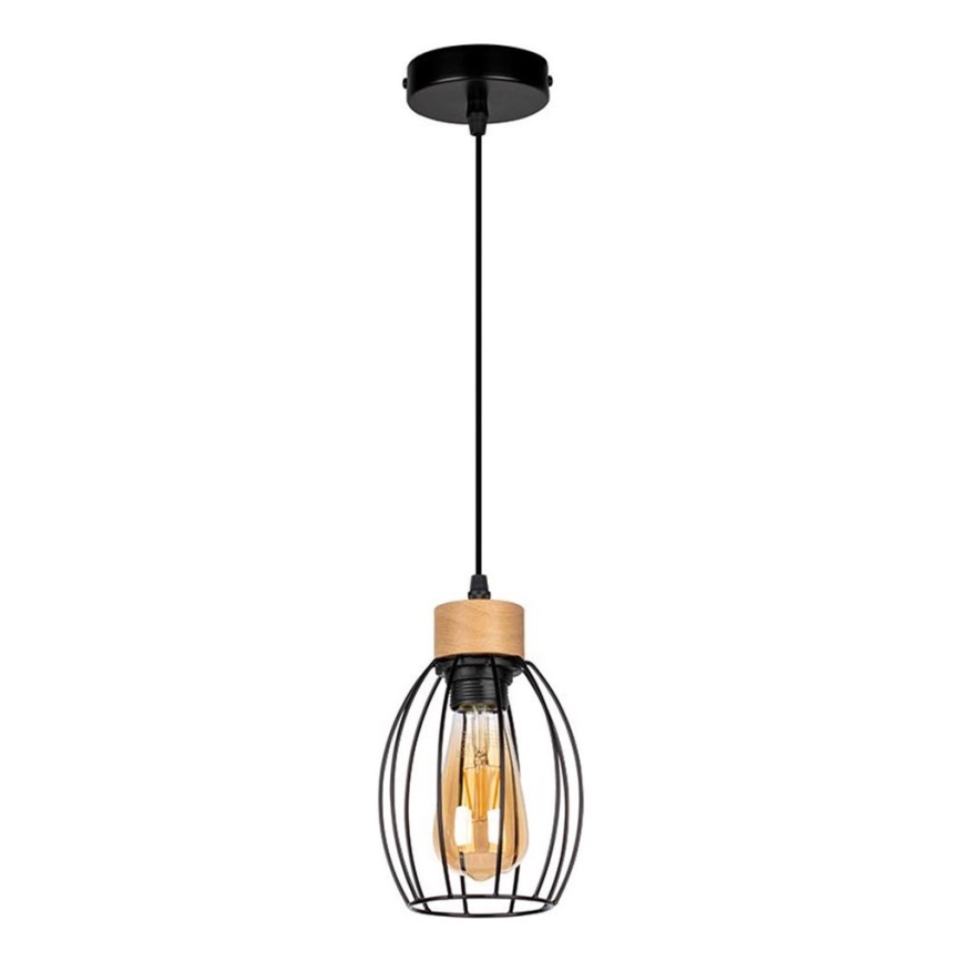 Candeeiro suspenso GUNNAR 1xE27/60W/230V carvalho