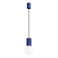 Candeeiro suspenso HALO 1xG9/8W/230V diâmetro 12 cm azul