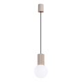 Candeeiro suspenso HALO 1xG9/8W/230V diâmetro 12 cm bege