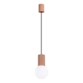 Candeeiro suspenso HALO 1xG9/8W/230V diâmetro 12 cm castanho