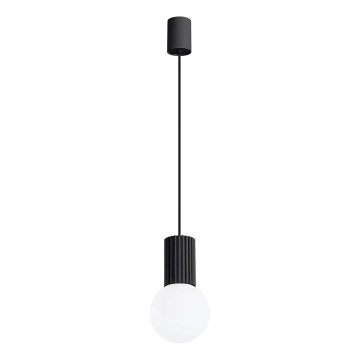 Candeeiro suspenso HALO 1xG9/8W/230V diâmetro 12 cm preto