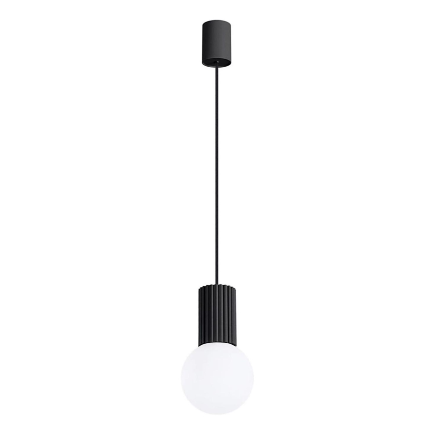 Candeeiro suspenso HALO 1xG9/8W/230V diâmetro 12 cm preto