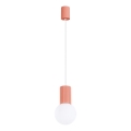 Candeeiro suspenso HALO 1xG9/8W/230V diâmetro 12 cm rosa