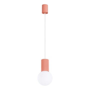 Candeeiro suspenso HALO 1xG9/8W/230V diâmetro 12 cm rosa