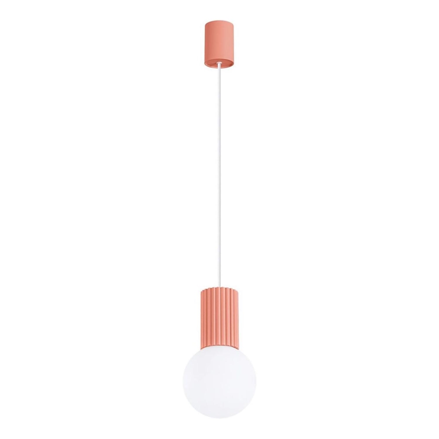 Candeeiro suspenso HALO 1xG9/8W/230V diâmetro 12 cm rosa