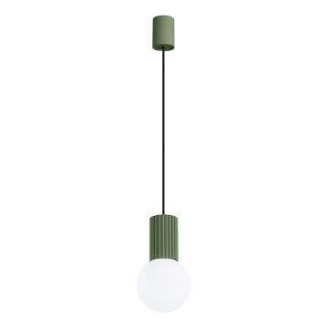 Candeeiro suspenso HALO 1xG9/8W/230V diâmetro 12 cm verde