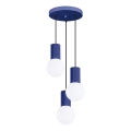 Candeeiro suspenso HALO 3xG9/8W/230V diâmetro 25 cm azul