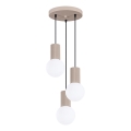 Candeeiro suspenso HALO 3xG9/8W/230V diâmetro 25 cm bege