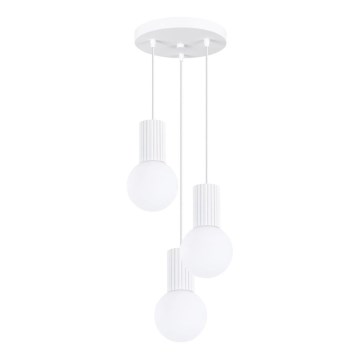Candeeiro suspenso HALO 3xG9/8W/230V diâmetro 25 cm branco