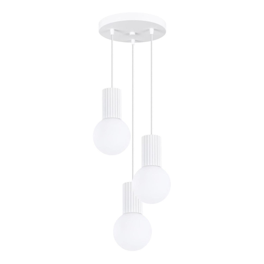 Candeeiro suspenso HALO 3xG9/8W/230V diâmetro 25 cm branco