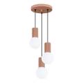 Candeeiro suspenso HALO 3xG9/8W/230V diâmetro 25 cm castanho