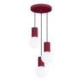 Candeeiro suspenso HALO 3xG9/8W/230V diâmetro 25 cm vermelho