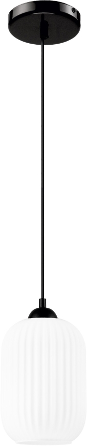 Candeeiro suspenso HARMA 1xE27/15W/230V diâmetro 14 cm branco/preto