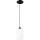 Candeeiro suspenso HARMA 1xE27/15W/230V diâmetro 14 cm branco/preto