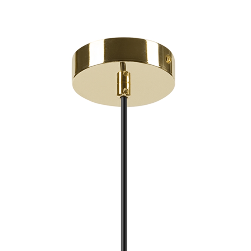 Candeeiro suspenso HARMA 1xE27/15W/230V diâmetro 20 cm branco/dourado