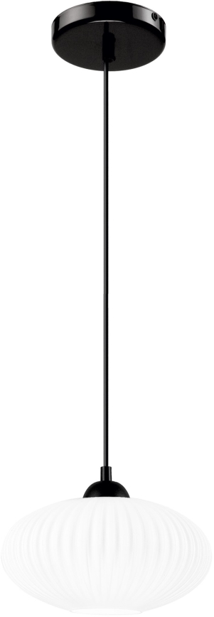 Candeeiro suspenso HARMA 1xE27/15W/230V diâmetro 25 cm branco/preto
