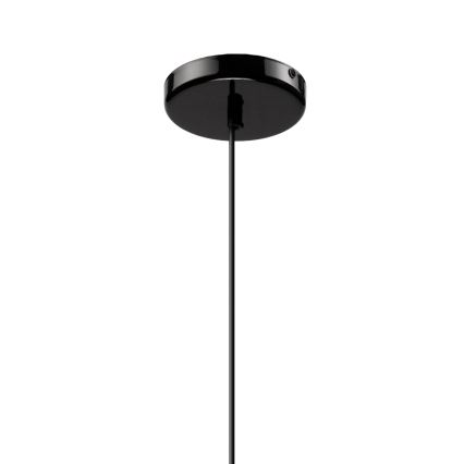 Candeeiro suspenso HARMA 1xE27/15W/230V diâmetro 25 cm branco/preto