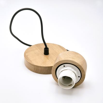 Candeeiro suspenso HARMONY 1xE27/15W/230V diâmetro 20 cm branco/carvalho