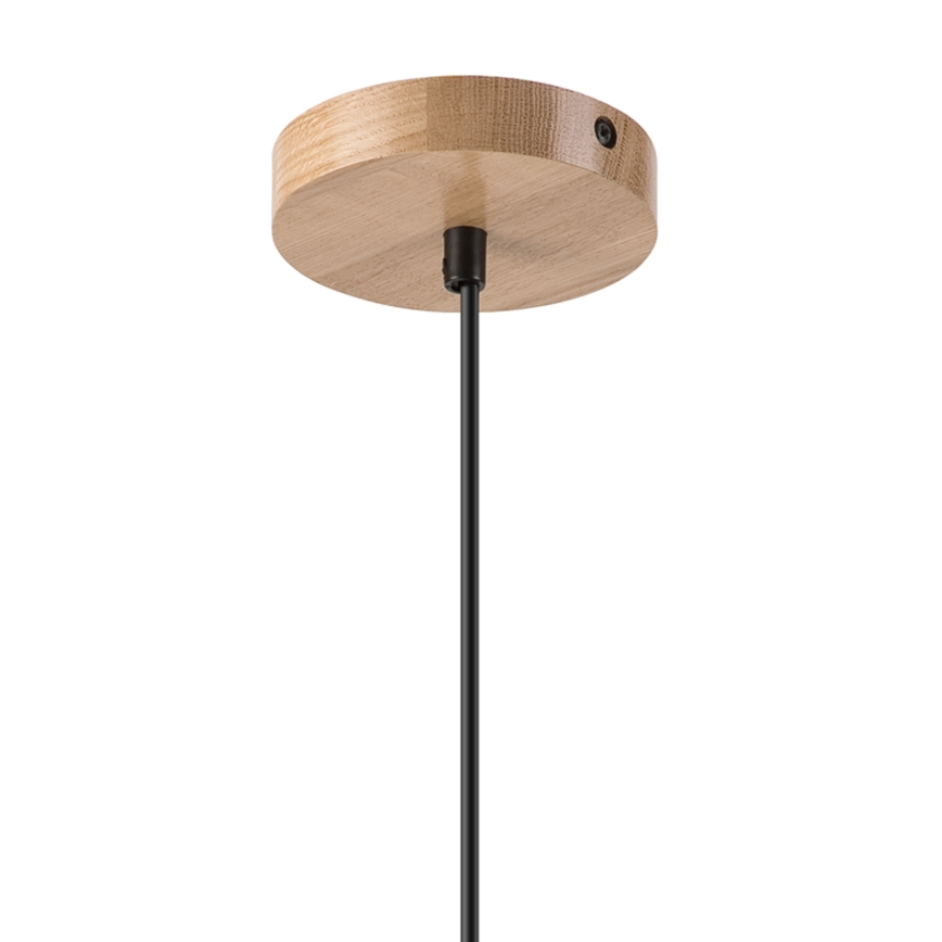 Candeeiro suspenso HARMONY 1xE27/15W/230V diâmetro 20 cm branco/carvalho