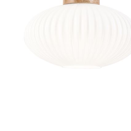 Candeeiro suspenso HARMONY 1xE27/15W/230V diâmetro 25 cm branco/carvalho
